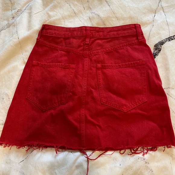 Abercrombie & Fitch Red Denim Skirt! Sz. 25 - Picture 3 of 3